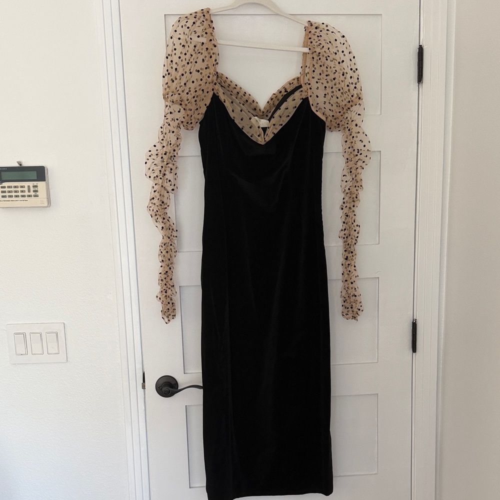 Doen criselda velvet dress size 10 NWT